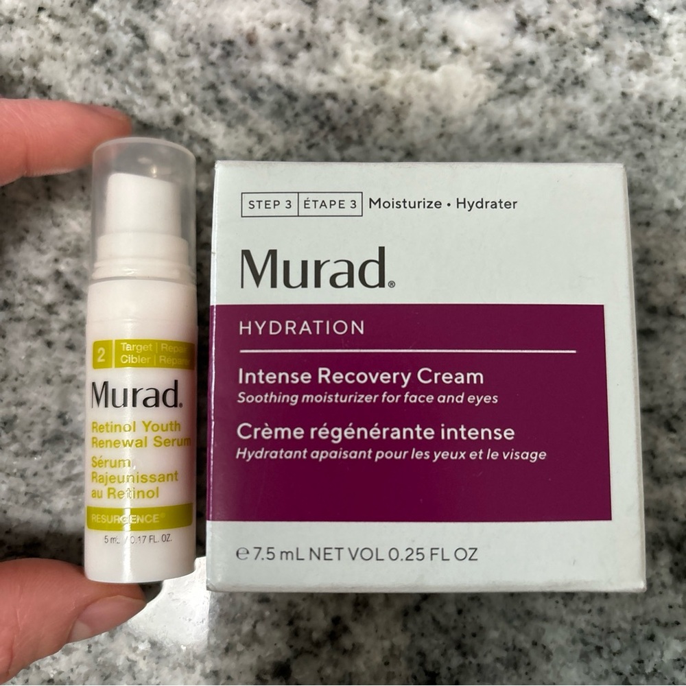 2-pc bundle MURAD RETINOL YOUTH RENEWAL SERUM 5 ml➕Intense recovery cream 7.5ml